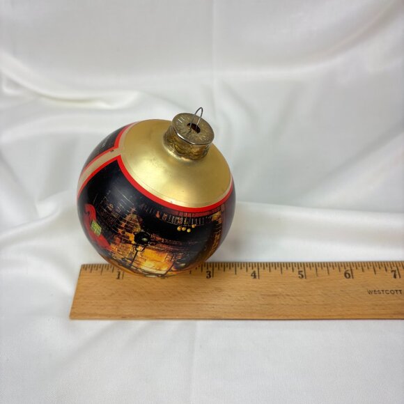 Vintage Holiday Glass Hallmark "Christmas At Home" Ornament Dated 1980 - Picture 5 of 5